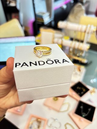 Anillo Pandora Corazón Dorado 56