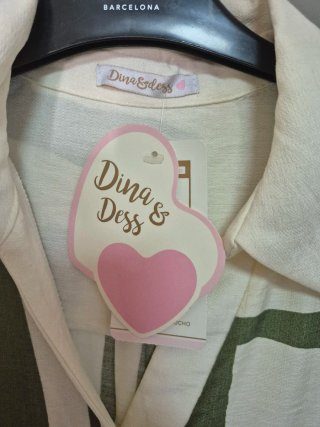 Vestido Dina & Dess estampado cuello camisero