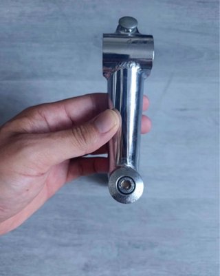 Potencia manillar bicicleta cromada