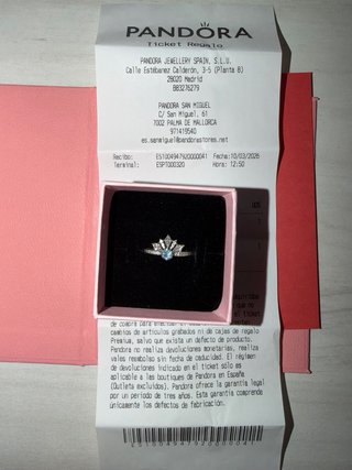 Pandora anillo Queen Elsa Tiara.