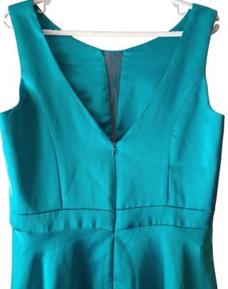 Vestido azul verdoso