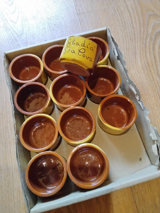 Vasos chupito terracota Abadía Da Cova