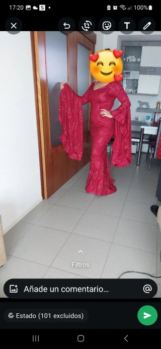 Vestido de fiesta morado con pedrería