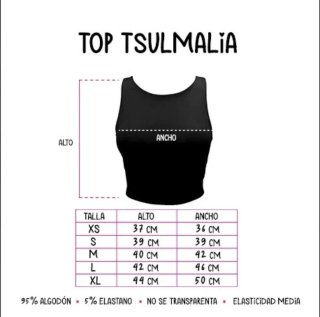 Top TSULMALIA de xs a xl