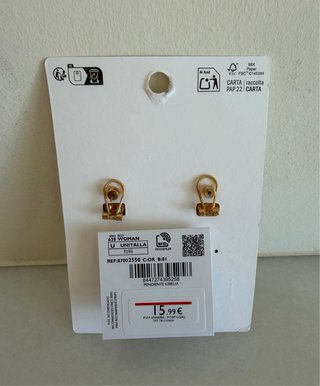 Pendientes flor dorados MANGO