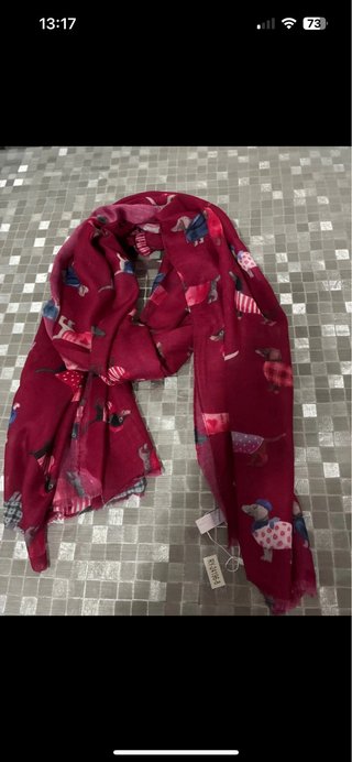 Foulard con stampa cani bassotti style