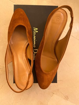 Zapatos piel tacón redondeado Talla 41