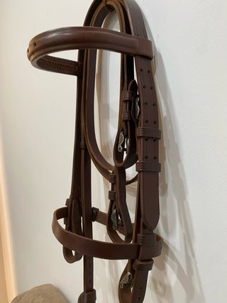Cabezal vaquero de cuero