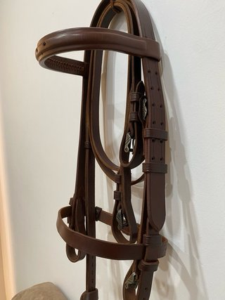 Cabezal vaquero de cuero