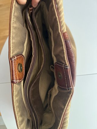 Bolso GAP Lona y Piel Beige/Marrón