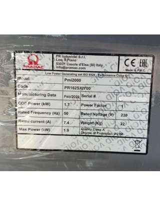 GENERADOR PRAMAC PMI 2000
