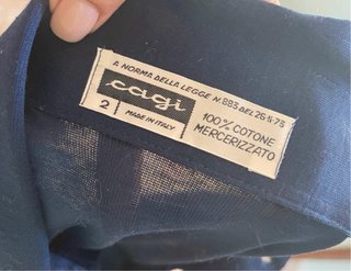 Cagi T-shirt Polo Blu Vintage Anni 80 Tg 42