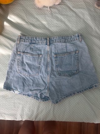 Falda pantalón vaquera Zara azul claro talla L