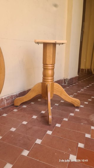 Mesa camilla redonda madera maciza