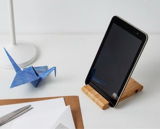Lote 4 Soportes Móvil/Tablet Bambú Nuevos