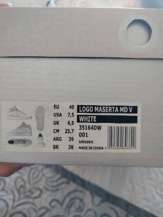 Zapatillas Kappa Bota Talla 40 Blancas