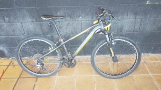 Bicicleta Montaña Gris y Amarilla