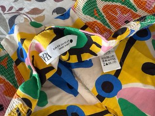 Top Zara Estampado Multicolor Talla Única
