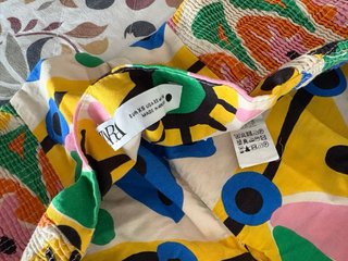 Top Zara Estampado Multicolor Talla Única