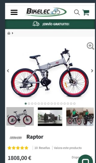 Bicicleta Eléctrica Plegable MTB Blanca