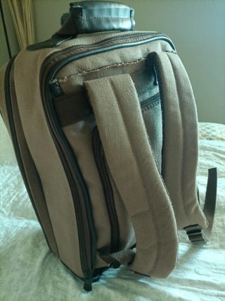 Mochila picnic lona y piel