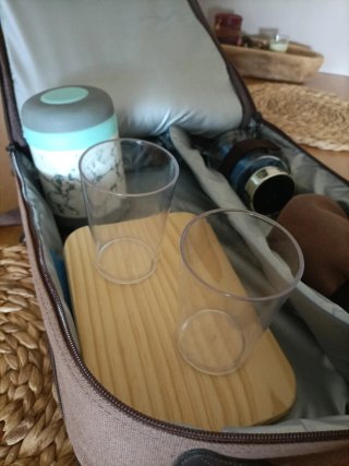 Mochila picnic lona y piel