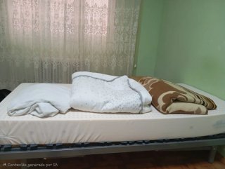 Cama articulada metálica y de madera