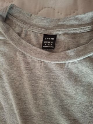 Vestido camiseta gris con bolsillos Talla S