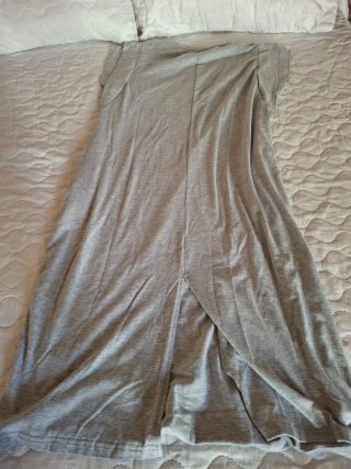 Vestido camiseta gris con bolsillos Talla S
