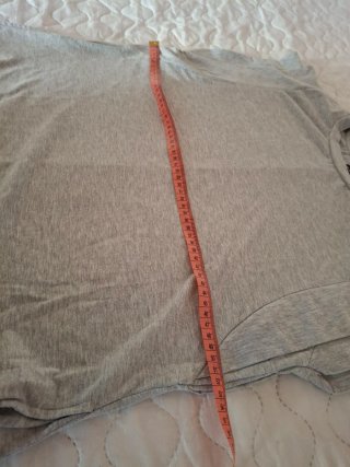 Vestido camiseta gris con bolsillos Talla S