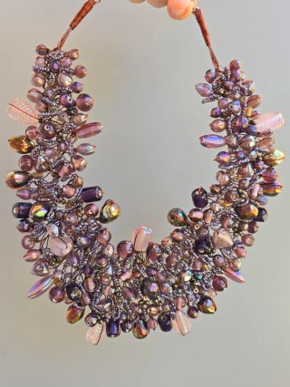 Collana artigianale pietre e perle