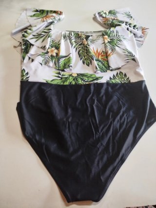 Bañador mujer talla grande estampado tropical