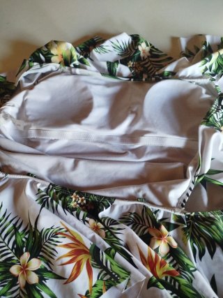 Bañador mujer talla grande estampado tropical