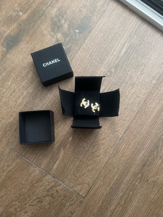 Pendientes Chanel Doble C Oro y Plata