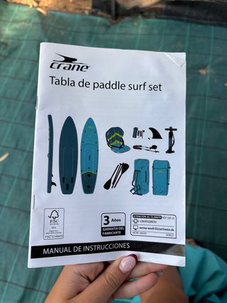 Tabla de paddle surf azul con asiento