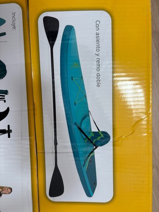 Tabla de paddle surf azul con asiento
