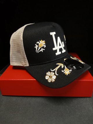 Gorra New Era LA Negra y Dorada Talla única