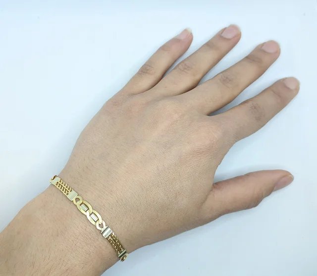 Pulsera Oro 18k Combinado 9.14g 20.5cm