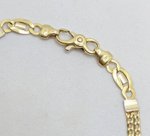 Pulsera Oro 18k Combinado 9.14g 20.5cm