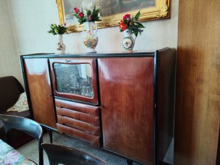 Credenza vintage legno e vetro