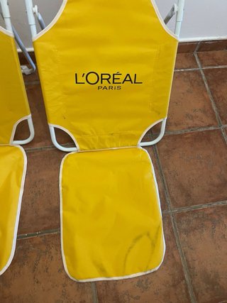Silla de playa L'Oréal Paris amarilla