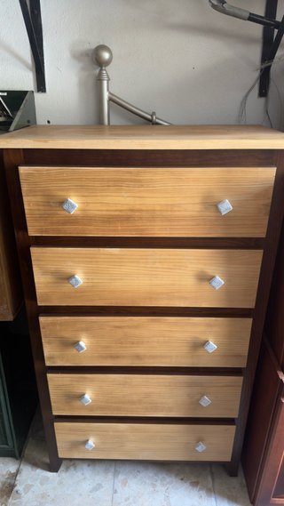 Cómoda de madera 5 cajones