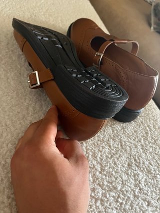 Zapatos Mary Jane Marrones Tacón Bajo