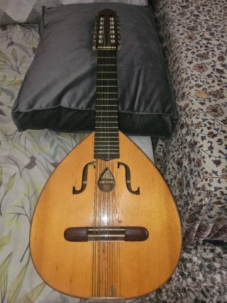 Laúd antigua con funda