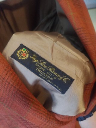 Americana/Chaqueta Naranja a Cuadros