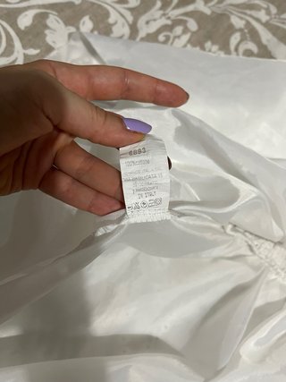 Abito Corto Bianco in Pizzo San Gallo – 100% Coton