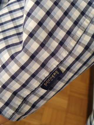 Camisa Dockers cuadros azul hombre M