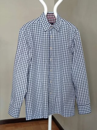 Camisa Dockers cuadros azul hombre M