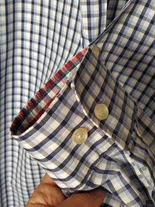 Camisa Dockers cuadros azul hombre M