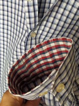 Camisa Dockers cuadros azul hombre M
